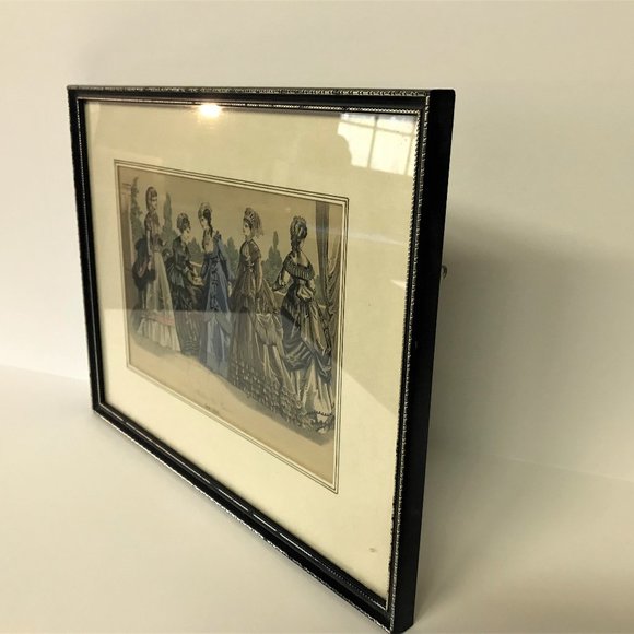 Vintage "Modes de Paris" (Fashions of Paris) Juin 1869 Framed Antique Art Print - Picture 6 of 10